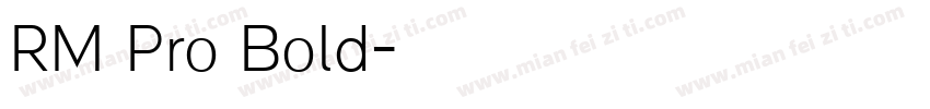 RM Pro Bold字体转换